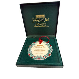 1997 Longaberger Collector's Club Hometown Christmas Ceramic Ornament